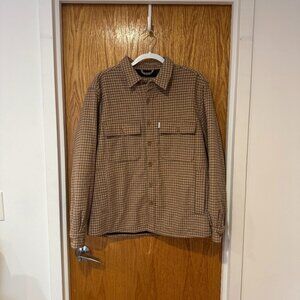 Banks Journal Brown Check Quilted Overshirt - Size M